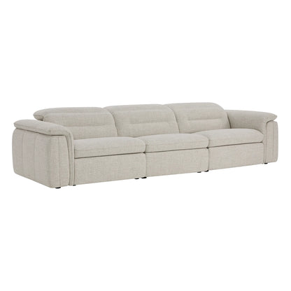 Elora Cloud-Soft Deep Lounge 3-Seater Reclining Sofa with Power Headrest