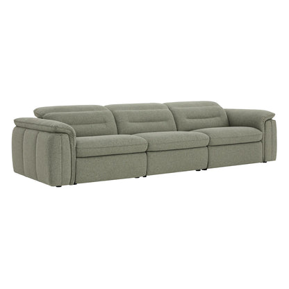 Elora Cloud-Soft Deep Lounge 3-Seater Reclining Sofa with Power Headrest