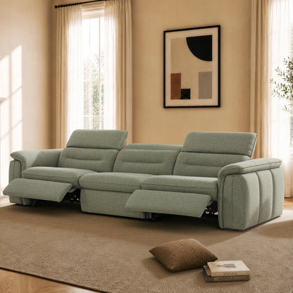 Elora Cloud-Soft Deep Lounge 3-Seater Reclining Sofa with Power Headrest