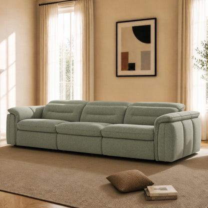 Elora Cloud-Soft Deep Lounge 3-Seater Reclining Sofa with Power Headrest