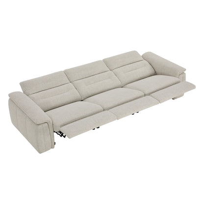 Elora Cloud-Soft Deep Lounge 3-Seater Reclining Sofa with Power Headrest