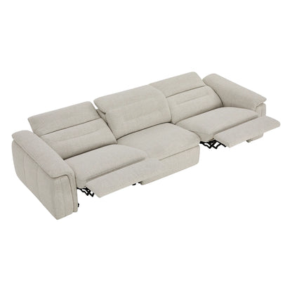 Elora Cloud-Soft Deep Lounge 3-Seater Reclining Sofa with Power Headrest