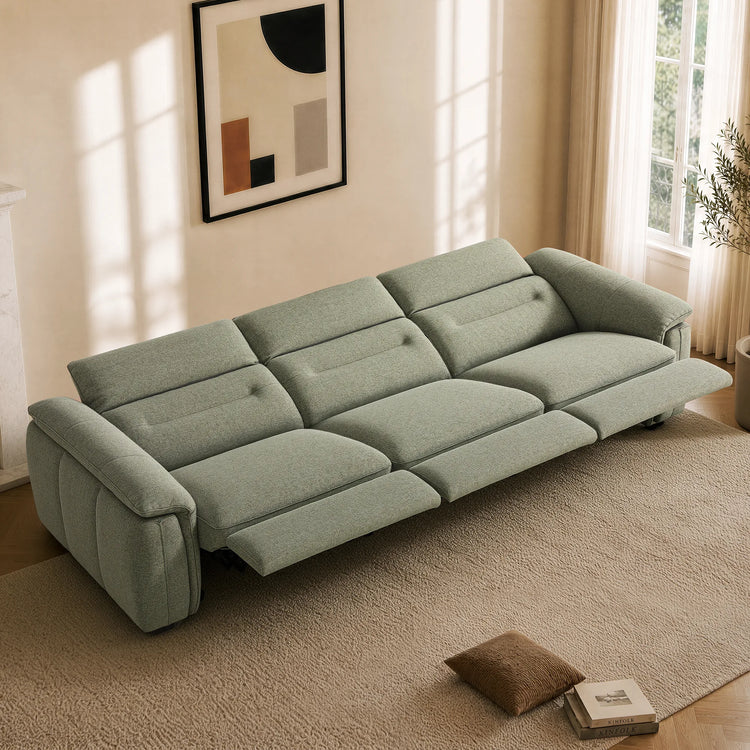 Elora Cloud-Soft Deep Lounge 3-Seater Reclining Sofa with Power Headrest