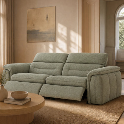 Elora Cloud-Soft Deep Lounge 2-Seater Reclining Sofa with Power Headrest