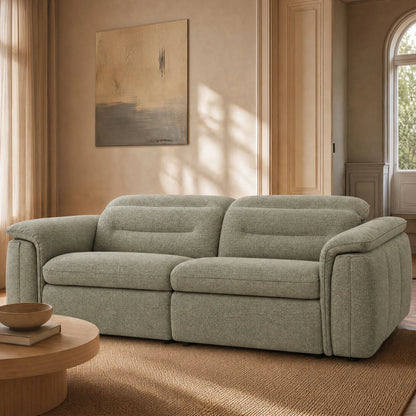 Elora Cloud-Soft Deep Lounge 2-Seater Reclining Sofa with Power Headrest