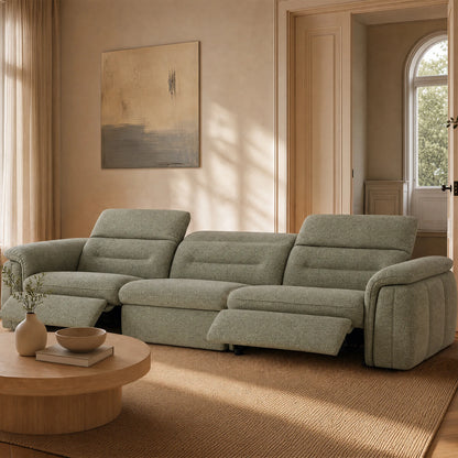 Elora Cloud-Soft Deep Lounge 3-Seater Reclining Sofa with Power Headrest