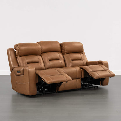 Garrison Handcraft Dual Motor Reclining Sofa with Power Headrest