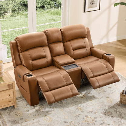 Garrison Handcraft Dual Motor Reclining Sofa with Power Headrest