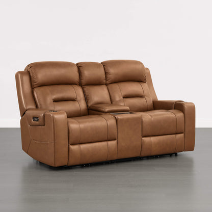 Garrison Handcraft Dual Motor Reclining Sofa with Power Headrest