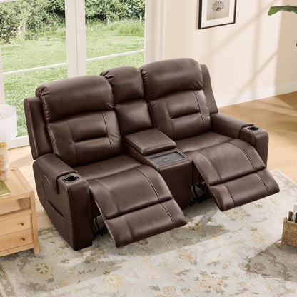 Garrison Handcraft Dual Motor Reclining Sofa with Power Headrest