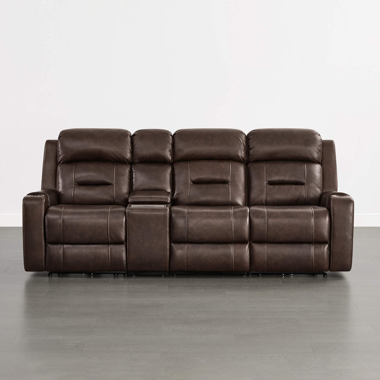 Garrison Handcraft Dual Motor Reclining Sofa with Power Headrest