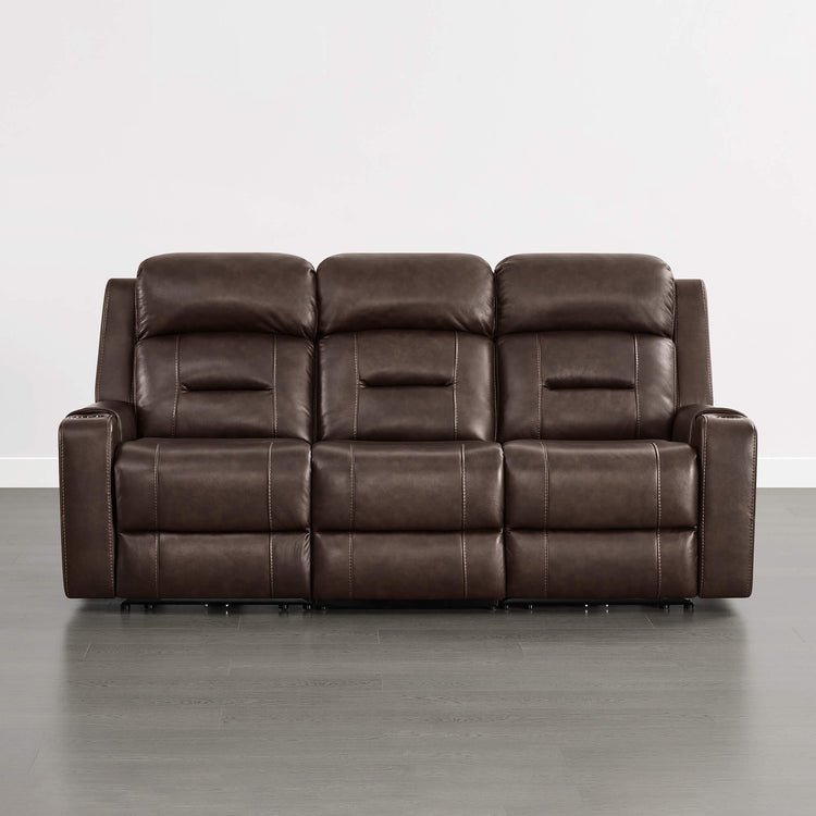 Garrison Handcraft Dual Motor Reclining Sofa with Power Headrest