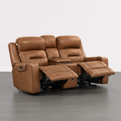Garrison Handcraft Dual Motor Reclining Sofa with Power Headrest