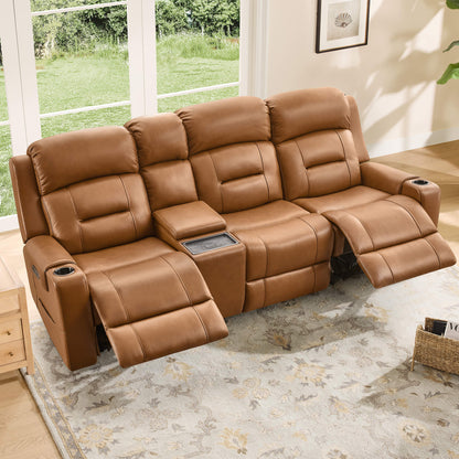 Garrison Handcraft Dual Motor Reclining Sofa with Power Headrest