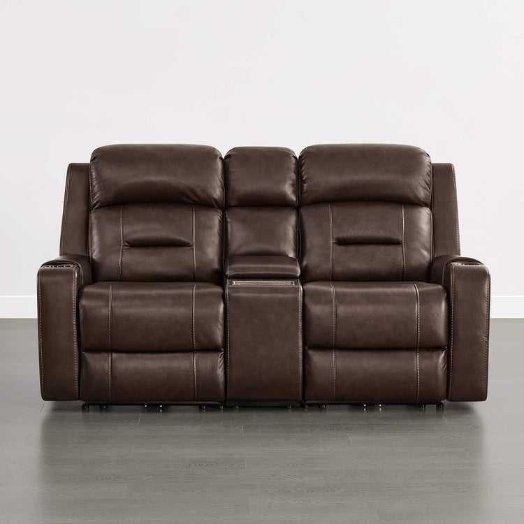Garrison Handcraft Dual Motor Reclining Sofa with Power Headrest