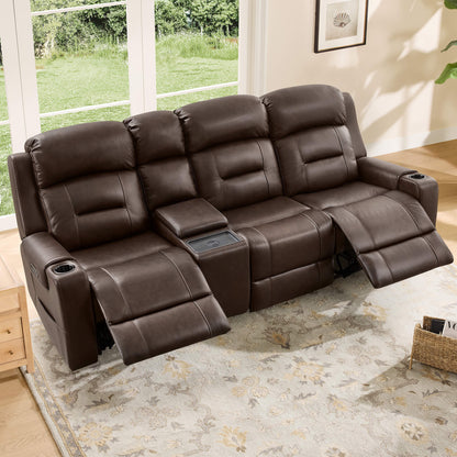 Garrison Handcraft Dual Motor Reclining Sofa with Power Headrest