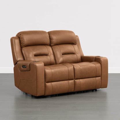 Garrison Handcraft Dual Motor Reclining Sofa with Power Headrest