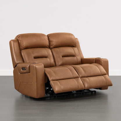 Garrison Handcraft Dual Motor Reclining Sofa with Power Headrest