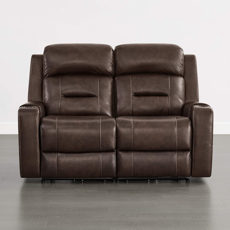 Garrison Handcraft Dual Motor Reclining Sofa with Power Headrest