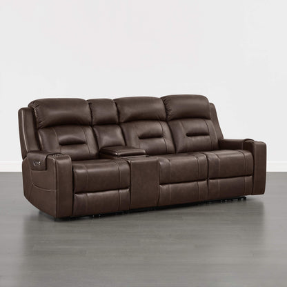 Garrison Handcraft Dual Motor Reclining Sofa with Power Headrest