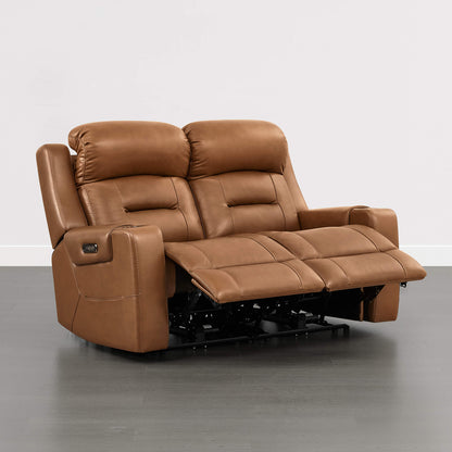 Garrison Handcraft Dual Motor Reclining Sofa with Power Headrest