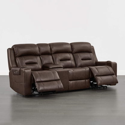 Garrison Handcraft Dual Motor Reclining Sofa with Power Headrest