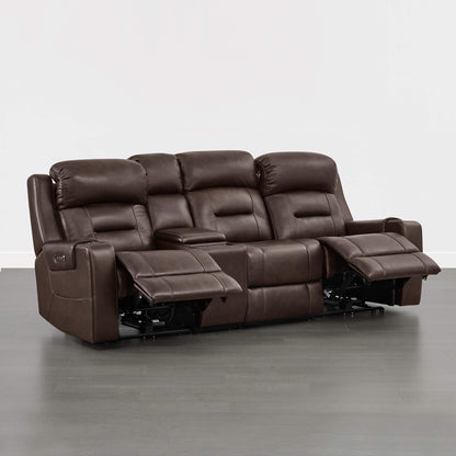 Garrison Handcraft Dual Motor Reclining Sofa with Power Headrest