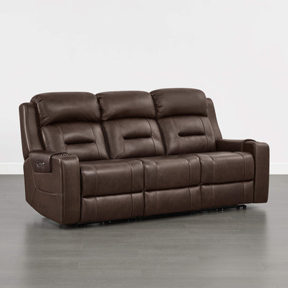 Garrison Handcraft Dual Motor Reclining Sofa with Power Headrest