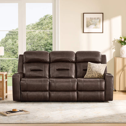 Garrison Handcraft Dual Motor Reclining Sofa with Power Headrest