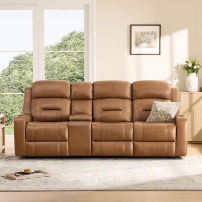 Garrison Handcraft Dual Motor Reclining Sofa with Power Headrest