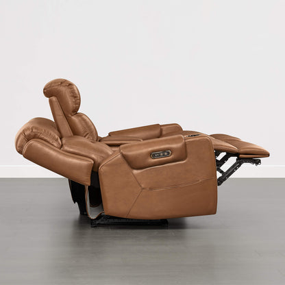 Garrison Handcraft Dual Motor Reclining Sofa with Power Headrest