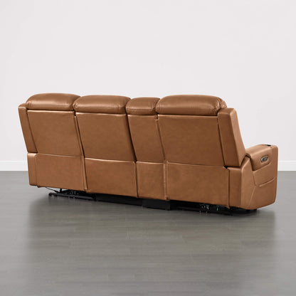 Garrison Handcraft Dual Motor Reclining Sofa with Power Headrest