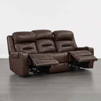 Garrison Handcraft Dual Motor Reclining Sofa with Power Headrest