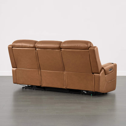 Garrison Handcraft Dual Motor Reclining Sofa with Power Headrest