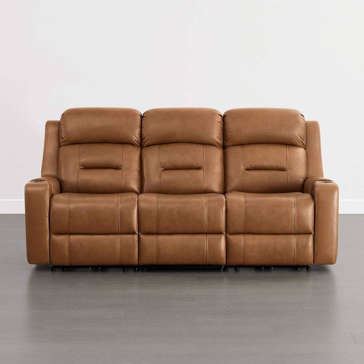Garrison Handcraft Dual Motor Reclining Sofa with Power Headrest