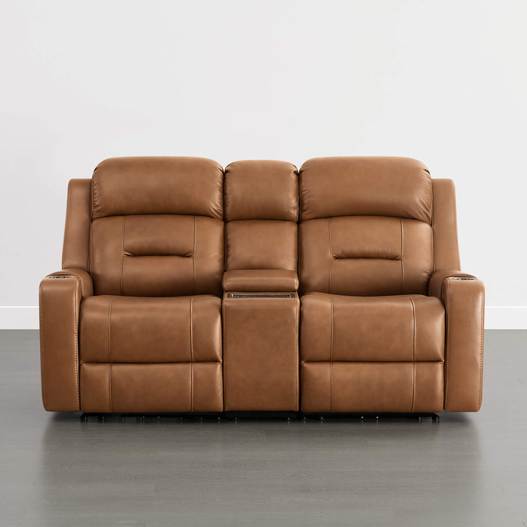 Garrison Handcraft Dual Motor Reclining Sofa with Power Headrest