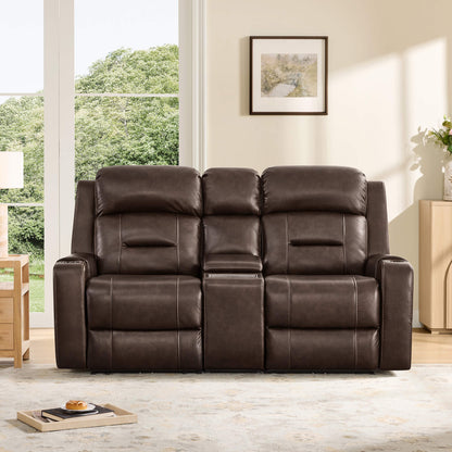 Garrison Handcraft Dual Motor Reclining Sofa with Power Headrest