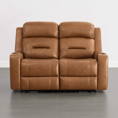 Garrison Handcraft Dual Motor Reclining Sofa with Power Headrest