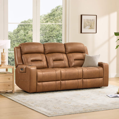 Garrison Handcraft Dual Motor Reclining Sofa with Power Headrest