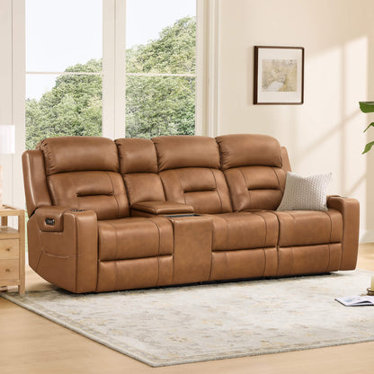 Garrison Handcraft Dual Motor Reclining Sofa with Power Headrest