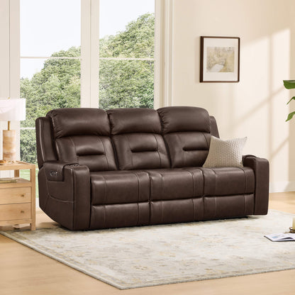 Garrison Handcraft Dual Motor Reclining Sofa with Power Headrest