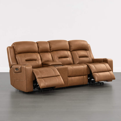 Garrison Handcraft Dual Motor Reclining Sofa with Power Headrest