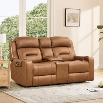 Garrison Handcraft Dual Motor Reclining Sofa with Power Headrest