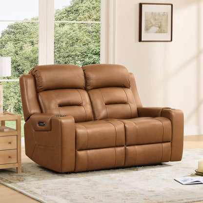 Garrison Handcraft Dual Motor Reclining Sofa with Power Headrest
