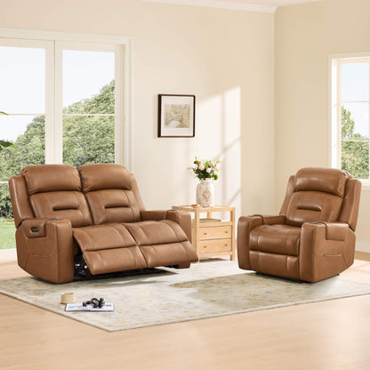 Garrison Handcraft Dual Motor Reclining Sofa with Power Headrest