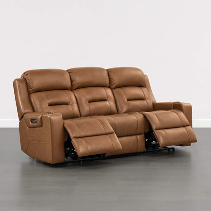 Garrison Handcraft Dual Motor Reclining Sofa with Power Headrest