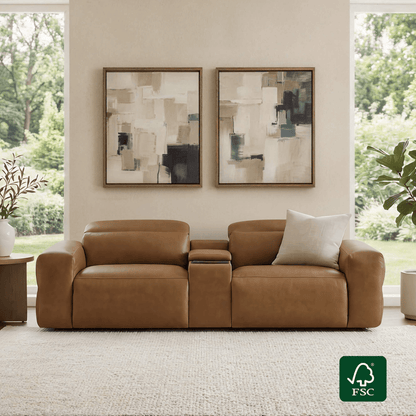 Haley Buttery-Soft 2-Seat Modular Power Reclining Sofa with Power Headrests