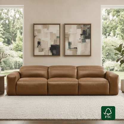 Haley Buttery-Soft 3-Seat Modular Power Reclining Sofa with Power Headrests