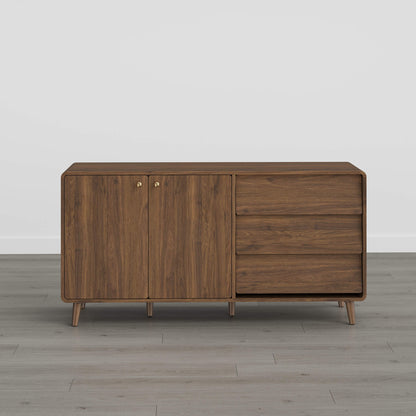 58” Hudson Mid-century Arc-Shaped Sideboard