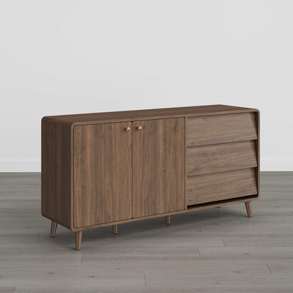 58” Hudson Mid-century Arc-Shaped Sideboard